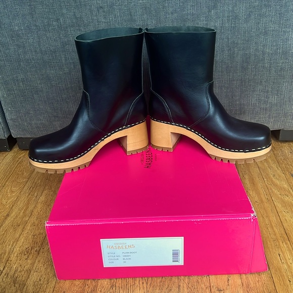 NWT Swedish Hasbeen Plain boot 38/7.5 black - Picture 5 of 8
